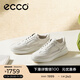 ECCO flat shoes for women, Ni Ni's same style cowhide sneakers, lace-up casual sports shoes, street 272803, white/off-white 27280356946 39