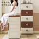 Yusenyi drawer-type storage box household storage cabinet box multi-layer storage box clothing storage cabinet clothing plastic box warm coffee brown top cover (45CM face width) 5 layers (gold medal after-sales damaged free replacement)