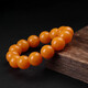 Fat Donglai's same style beeswax bracelet for men, natural men's and women's, Russian material, Baltic chicken oil yellow bracelet, new style 16mm chicken oil yellow old honey bracelet (one item, one certificate)