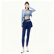 Bo Naling three-piece yoga clothing set for women's sports running fitness Pilates training quick-drying clothing jacket vest skirt pants suit gray lake blue yoga clothing three-piece set L suitable for 105-115 Jin Jin equals 0.5 kg