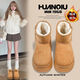 Universal (HUANQIU) warm thick-soled large cotton snow boots for women 2025 winter new style plus velvet thickening and heightening short-tube outdoor bread cotton shoes