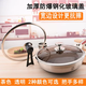 Yusenyi wide edge thickened universal non-slip tempered glass pot lid transparent brown glass lid wok steamer soup pot lid brown stainless steel handle 30cm