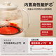 Nordic Warang health pot 0 glue all-glass thermostatic pot 1.2L home office flower teapot electric ceramic stove tea boiler stew pot integrated electric kettle top version tea drain + stew pot
