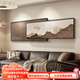Meiyou Chun backing living room decorative painting modern light luxury sofa background wall hanging painting texture abstract horizontal version overlay mural JD31110 backed by mountains 80*30/80*20 textured canvas ps black frame