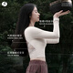 Yifan Yoga Wear One-piece Fixed Cup Hollow Beautiful Back Long Sleeve T-Shirt Autumn and Winter Sports Top Pilates Training Wear Milky White S