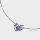 Pleated Love Sterling Silver Necklace Light Luxury Women's Niche Design Exquisite High-end Valentine's Day Birthday Gift Tanzanite Purple