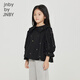 Jnby by JNBY Jiangnan Buyi children's clothing autumn long-sleeved seersucker lapel sweat-proof girls and children 1N8212950 001 black 100 cm