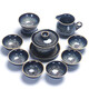Zexiantang's new high-end Jianzhan Kungfu tea set home office business gift ceramic bowl kiln change set Starry Sky Jianzhan teapot set 9 pieces
