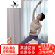 Kangaroo yoga clothes for women 2025 new autumn and winter style Pilates training clothes with chest pads, tops, beautiful fitness clothes, three-piece set, milky white blouse + milky white text S (80-98Jin Jin equals 0.5kg)