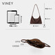 Viney cowhide bag women's bag crossbody tote bag light luxury brand shoulder bag birthday gift for girlfriend on Valentine's Day