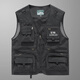 Work vest custom printed logo for men and women multi-pocket photography overalls fishing vest back 8909 navy blue S