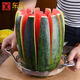 Dongchu Extra Large Stainless Steel Watermelon Cutting Multifunctional Cantaloupe Cutting Slicer Apple Silver All-Steel Round Melon Slicer