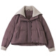 LISM shopping mall same style high-end down jacket fake two pieces super good-looking down jacket women's short style for small people Khaki M