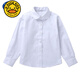 G.duck girls long-sleeved white shirt spring and autumn middle and large children's campus pure cotton white shirt children's girls primary school uniform style lace long sleeves plus velvet 160 cm suitable for 150-160cm age 10-12 years old