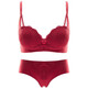 Victoria's Fantasy French Red Underwear Women's Small Breast Gathering and Enlargement Lace Wedding Bridal Bra Zodiac Red Maroon Set 75A 34B