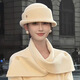 Zunti (zunti) Hepburn style hat for women with foreign daughters, small top hat for autumn and winter, versatile fisherman hat, fashionable and elegant basin hat, white, one size fits all