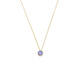 Xidian natural tanzanite 18K gold necklace light luxury amethyst fashion simple pendant for women as gifts for friends and relatives natural tanzanite necklace