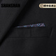 Shanshan (SHANSHAN) light luxury brand 2025 new men's suit suit slim business formal casual suit suit for men black XL 175