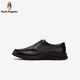 Hush Puppies 2025 Autumn New Men's Genuine Leather Derby Shoes Casual Commuting Leather Shoes Business Men's Shoes Obsidian Black 41