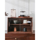 Wusheng solid wood storage sideboard dust-proof desktop cabinet water cup tea set coffee shelf dining table living room storage rack solid wood double-layer square cabinet