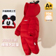 Disney children's clothing baby unisex down jumpsuit infant and toddler casual comfortable warm winter new crawler suit big red Mickey 90cm