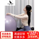 Kangaroo yoga clothes for women 2025 new autumn and winter style Pilates training clothes with chest pads, tops, beautiful fitness clothes, three-piece set, milky white blouse + milky white text S (80-98Jin Jin equals 0.5kg)