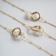 French natural pearl concentric knot high-end new trendy niche temperament non-fading necklace lock one in stock