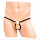Sexy underwear men's sexy hollow thong European and American comfortable penis underwear transparent open leak JJ black one size fits S-XXXL