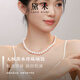 Demi S925 silver seedless freshwater pearl necklace 8.3-9.3mm 45cm round beads birthday gift for wife and mother
