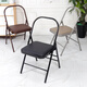 He Jiagong thickened folding chair Yoga assistive device Pilates multifunctional PU surface auxiliary folding yoga stool 22 round yoga folding chair-single beam gray camel