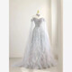 High-end banquet evening dress female fairy princess dress 2025 new adult ceremony 18th birthday performance host silver XS