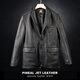 PJL new men's suit classic high-end deerskin casual fashion leather jacket black M (130Jin Jin is equal to less than 0.5kg)