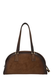 PRADA Bowling zipper handbag brown one size