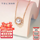 Xie Ruilin (TSL) 18K gold diamond and pearl necklace, a multi-wear color gold clavicle chain for women BD349