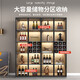 Zhong Zhanggui wine cabinet display cabinet household glass wine cabinet living room wall custom light luxury storage cabinet 2025 new sideboard installation included 0 level 1.8 thickened plate four-door wine grid 160x4