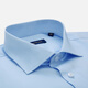 Guillaume de Mons pure cotton long-sleeved shirt blue men's French shirt business shirt slim wedding formal easy-care no-iron shirt blue twill 41
