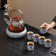 Xiyuanji blue and white Ru kiln tea making stove electric ceramic stove tea kettle set as a wedding and housewarming birthday gift for teachers and friends Fanhua Ru kiln 8-head tea making gift box set