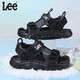 Lee children's shoes summer children's sandals for girls anti-slip soft bottom Velcro breathable beach shoes for boys black 27 recommended foot length 166mm