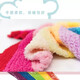 Coral fleece rainbow blanket material package skin-friendly fleece yarn hand-woven coral fleece blanket baby blanket small rainbow blanket material (about 110/120)
