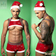 Bunny Boy Christmas Costume Men's Special Thong Clothes Sexy Underwear Uniform Christmas 01 One Size