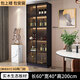 Zhong Zhang Gui wine cabinet light luxury solid wood sideboard glass door display cabinet household integrated wall bookcase new storage custom cabinet 60cm solid wood ecological board two-door model comes with sensor light (installation included)