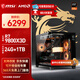 MSI AMD Ryzen 9800X3D/9070XT/5070Ti/5080 desktop assembly computer thousand frames e-sports game design modeling rendering host DIY complete machine configuration two 9800X3D丨24G丨1T丨core display