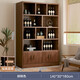Zhong Zhang Gui solid wood ecological board wine cabinet wall-mounted living room storage display cabinet commercial wine rack 2024 new home new Chinese style door-to-door delivery thickened 15mm plate 140cm-Shenhu
