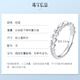 Wanfulong PT950 real platinum platinum ring for women and men for girlfriend's birthday couple ring can be customized Platinum PT950 can be flexibly adjusted in size 2.83g