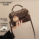 Ji Shizhe's Light Luxury Bag Women's Bag Shoulder Bag Women's Crossbody Bag Chinese Valentine's Day Gift for Girlfriend and Wife Memorial Gift Brown Fashionable and Versatile Women's Bag Small Bag Exquisite Gift Box