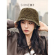 Xuanzi (SHINE) accessories pink leopard series fashionable leopard print double-sided bucket hat personalized forward hat newsboy hat bucket hat M (-cm)