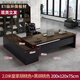 Xiangfu Juting Manager Office Desk Combination Boss Desk Executive Office Simple Modern Light Luxurious Classic Walnut Color Length 140 Width 60 + Side Cabinet Self-installation 20% Choice