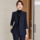Sugargirl Autumn and Winter Small Suit Suit Women's Casual Commuting Professional Wear Women's Suit Jacket Teacher Workplace Manager Formal Wear Navy Blue Suit + Pants L