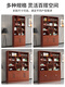 Yusenyi wine cabinet against the wall living room home red wine storage cabinet modern simple wine cabinet sideboard integrated entrance cabinet customization 150 long European style door 4 doors gray white double door