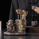 Zisha Tea Ceremony Six Gentlemen Kung Fu Tea Set Accessories Tea Table Tea Table Tea Making Tools Tea Knife Tea Clamp Tea Spoon Zisha God of Wealth-Brush Six Gentlemen
